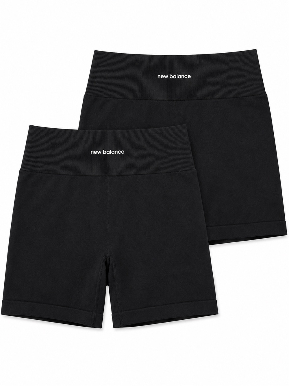 New Balance Black High-Waist Women's Bike Shorts - 2 Pack
